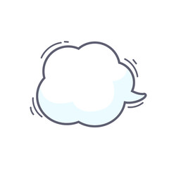 hand drawn speech bubble for chatting cartoon characters
