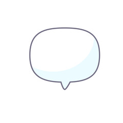 hand drawn speech bubble for chatting cartoon characters