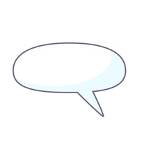 hand drawn speech bubble for chatting cartoon characters