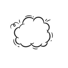hand drawn speech bubble for chatting cartoon characters