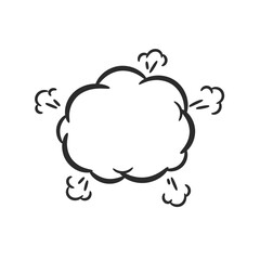 hand drawn speech bubble for chatting cartoon characters