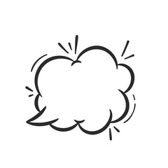 hand drawn speech bubble for chatting cartoon characters