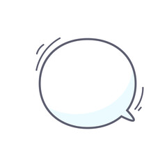 hand drawn speech bubble for chatting cartoon characters