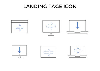 Set of landing page icons. Used for SEO or websites. colorful icon