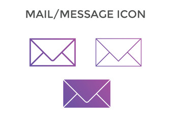 Set of Email icons. envelope icon vector illustration for website and SEO gradient color