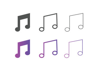 Set of music icons.
