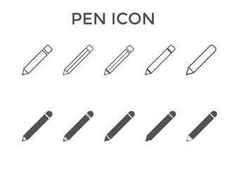 Set of Pen, pencil icons. Drawing tools icon set
