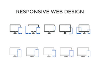 Set of responsive web design icons
