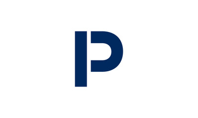 Initial letter P logo vector design