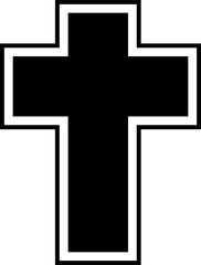 Obraz premium black and white cross icon decoration