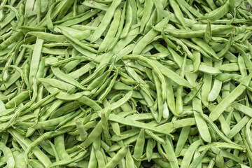 green beans at the grocery store