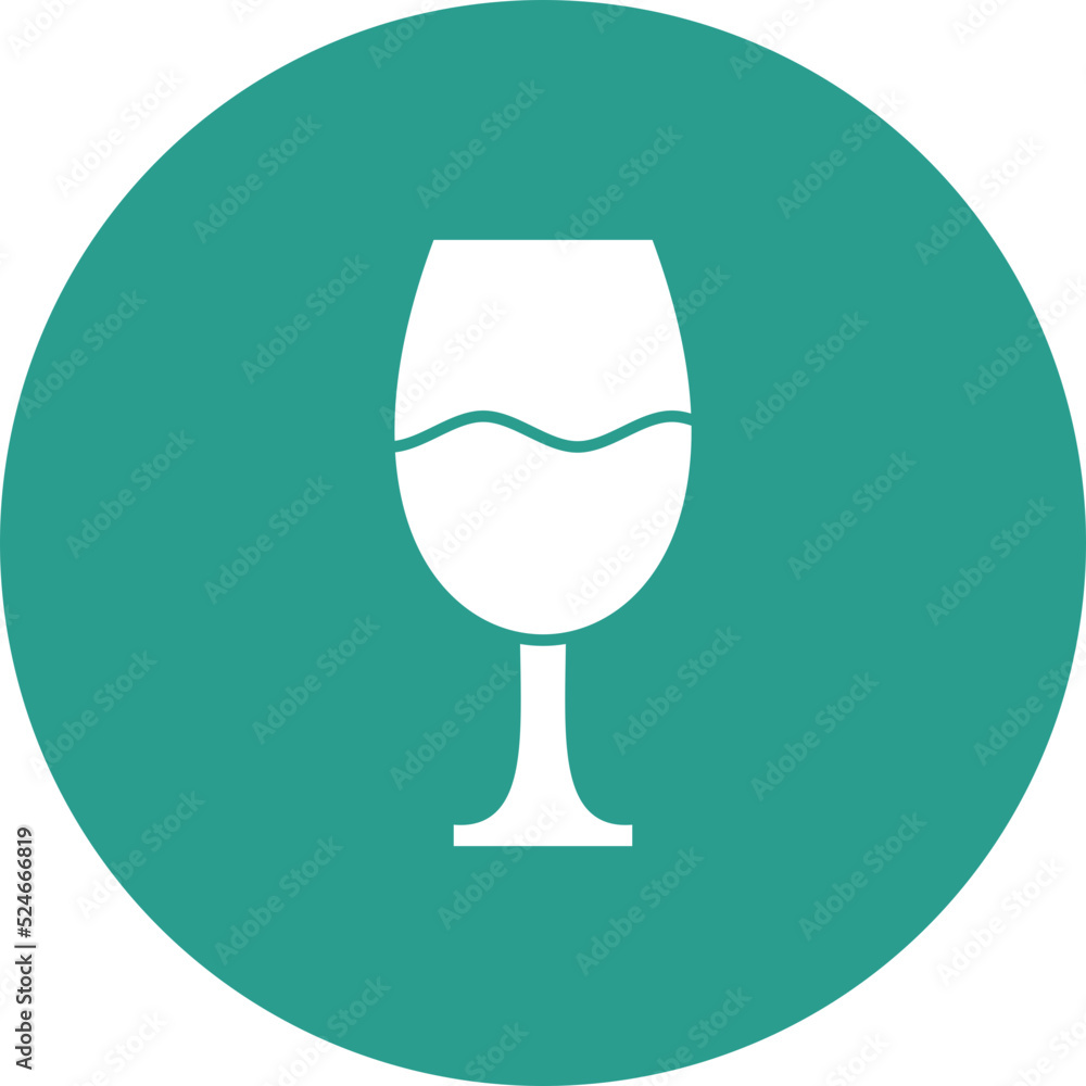 Sticker Drink Glyph Circle Background Icon