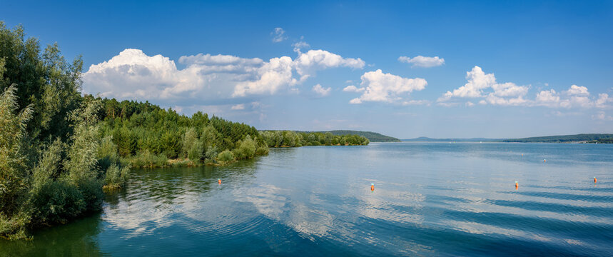 Sommeridylle am Gro&szlig;en Brombachsee im Fr&auml;nkischen Seenland, Deutschland