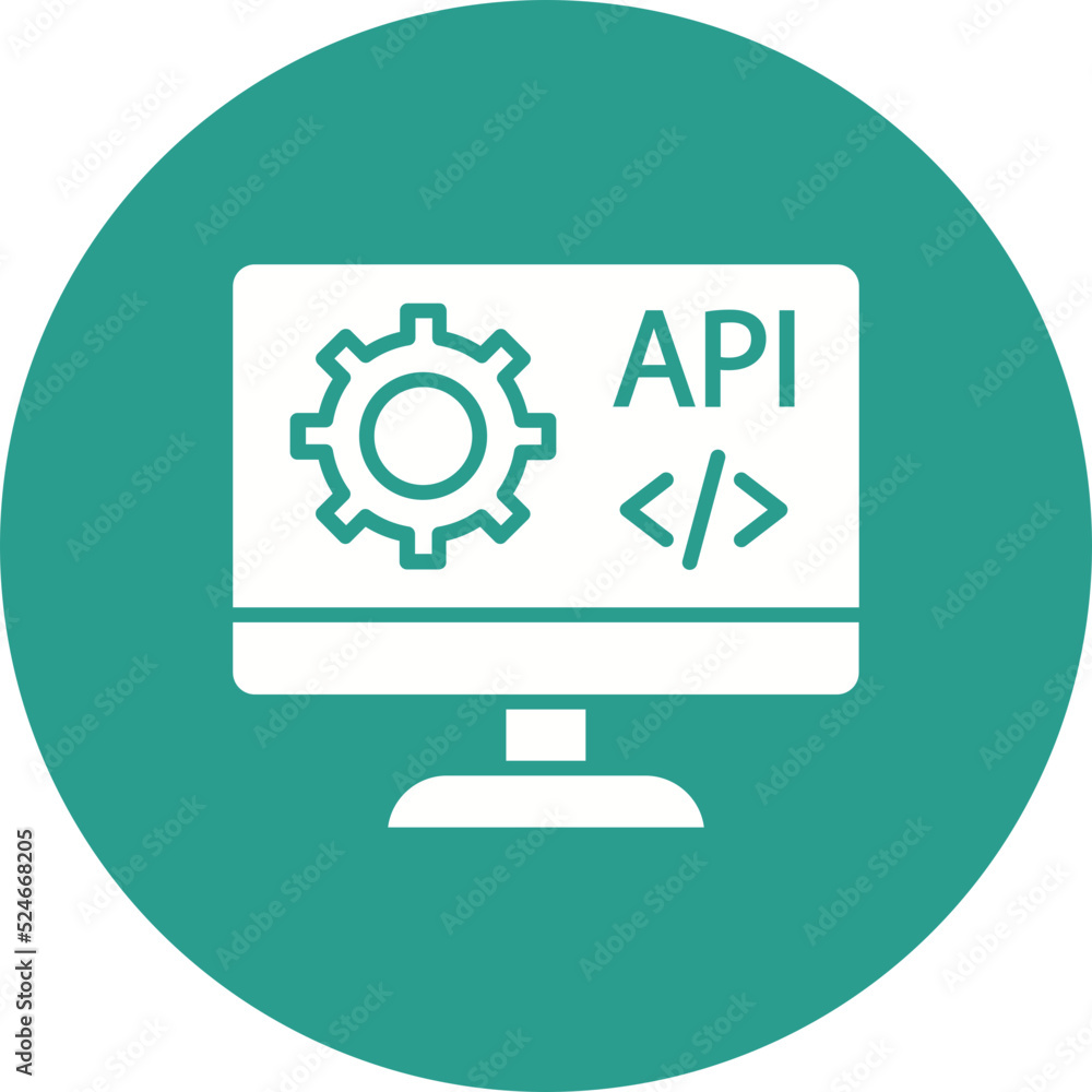 Poster web api glyph circle background icon