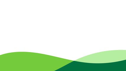 Wavy green grass banner background design vector.