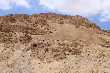 Fototapeta premium Mountains and rocks in the Judean Desert in the territory of Israel.