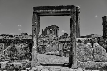 Römische Stadt Dougga in Tunesien 