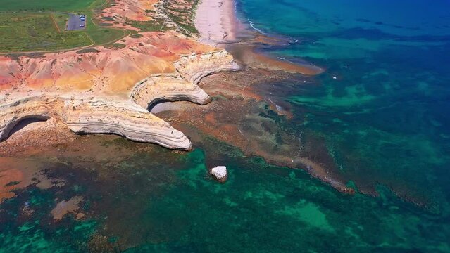 Adelaide seaside and coast near Blanche Point and Maslin beach. Australia travel