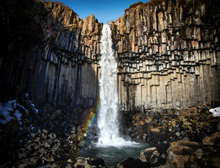 As basaltic lava cools over an extended period of time, beautiful geometric forms emerge;...