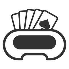 Baccarat casino game icon. Flat style vector illustration isolated on white background