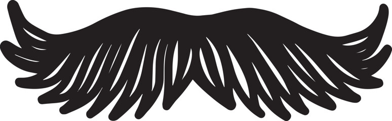 hipster mustache line drawing