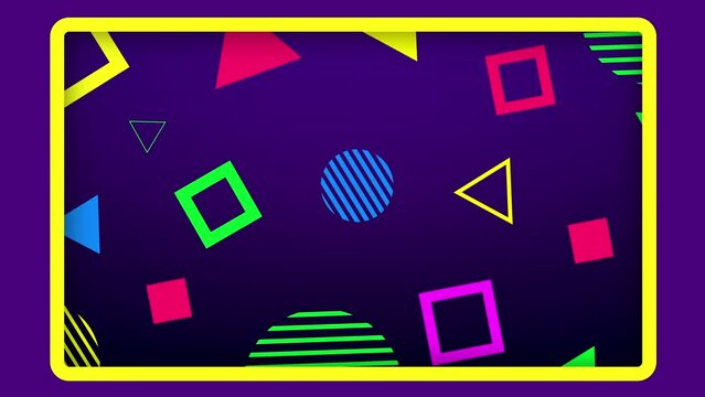 Abstract retro style 80s geometric pattern memphis design background 