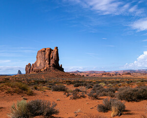 monument valley blue skies 