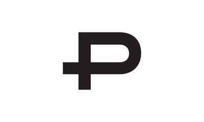 Obraz premium Initial letter P logo vector design