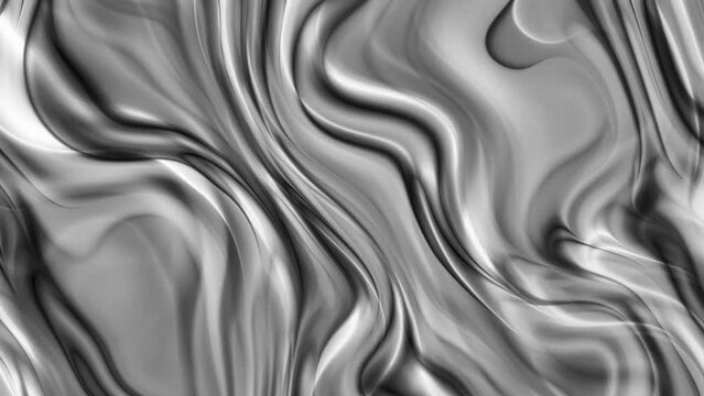 Black white abstract liquid wave animation
