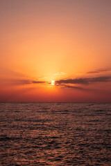 sunset over the sea