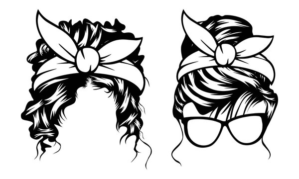 hair bun clip art
