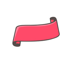 hand drawn ribbon text frame for decorating journals