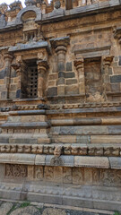 Obraz premium One big temple wall shown with all its sculptural glory, Dharasuram, Tamil Nadu, India