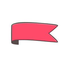 hand drawn ribbon text frame for decorating journals