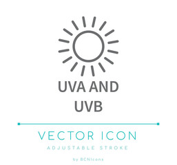 UVA and UVB Line Icon