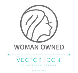 Woman Owned Line Icon