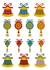 カラフルでかわいいクリスマス用オーナメントセット