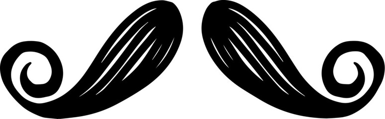 hipster mustache line drawing