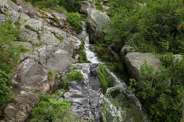 waterfall in the mountains