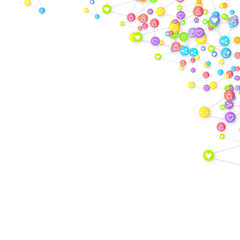 Social media marketing icons internet tags target