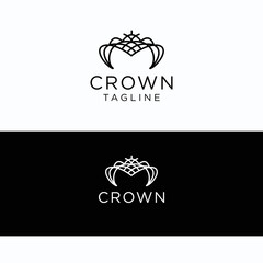 Crown logo design icon template