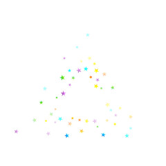 Rainbow Festive Confetti. Carnival Star Falling.