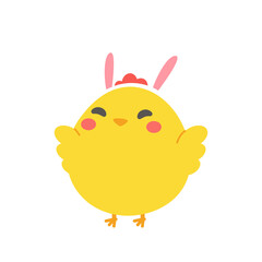 cartoon little chick Hatched eggs on Easter. decorate greeting cards for children