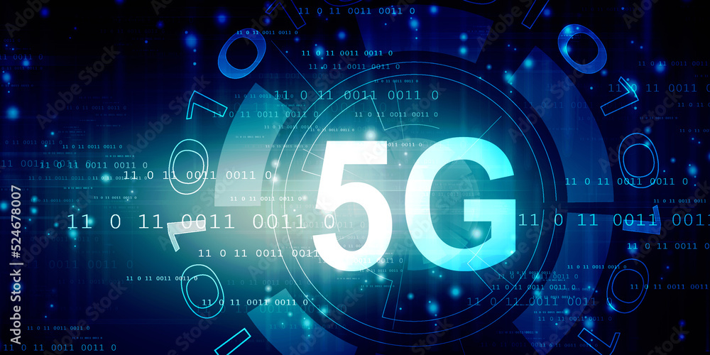 Aufkleber 2d rendering 5g network 5g connection