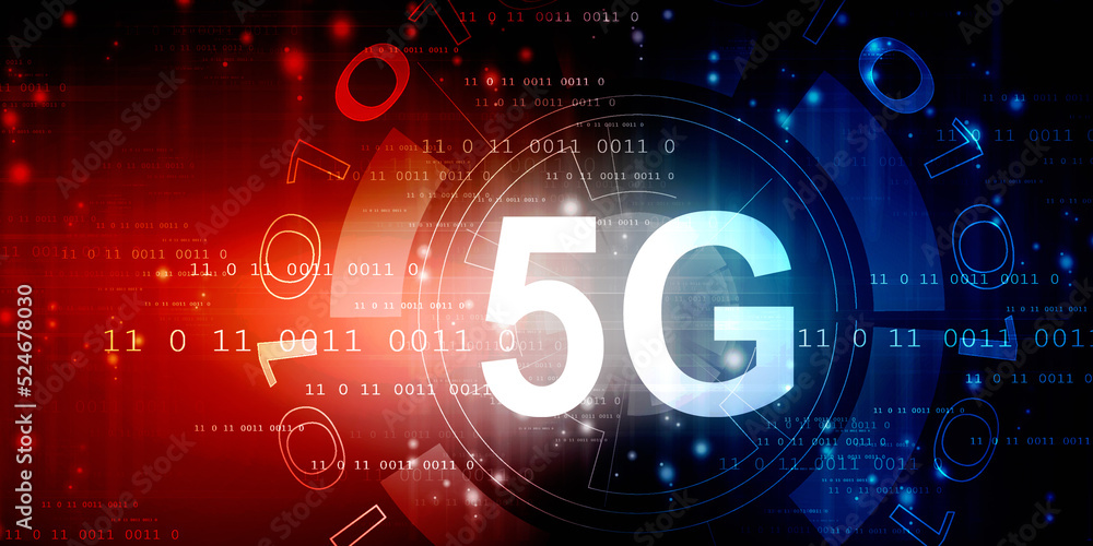 Poster 2d rendering 5g network 5g connection