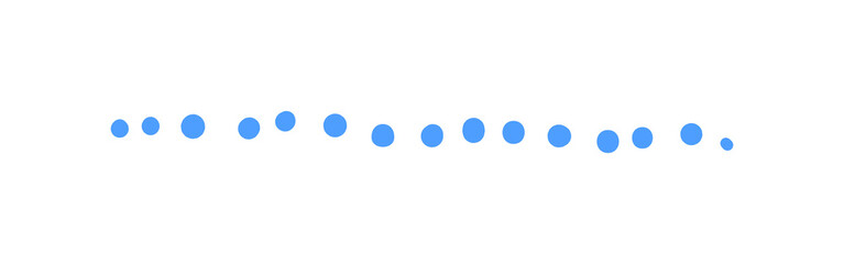 hand drawn dotted line for border decoration Underline a cute quote.