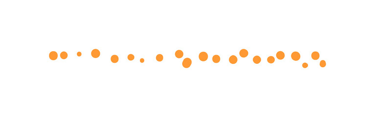 hand drawn dotted line for border decoration Underline a cute quote.