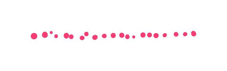 hand drawn dotted line for border decoration Underline a cute quote.