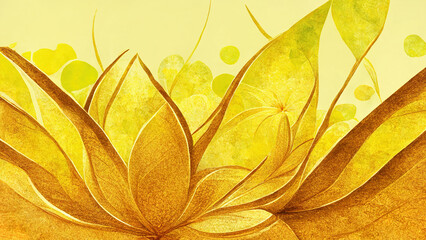 abstract yellow floral massage aromatherapy nature health zen background