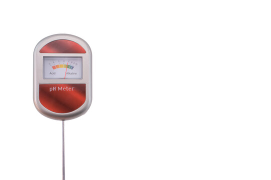 dettaglio di sonda analogica per la misura del Ph del terreno su sfondo trasparente